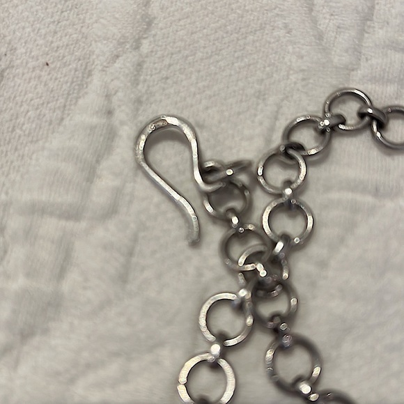 Bohemian Bib Style Necklace with Semi Precious Stones .925 Silver Handmade India - Picture 6 of 8